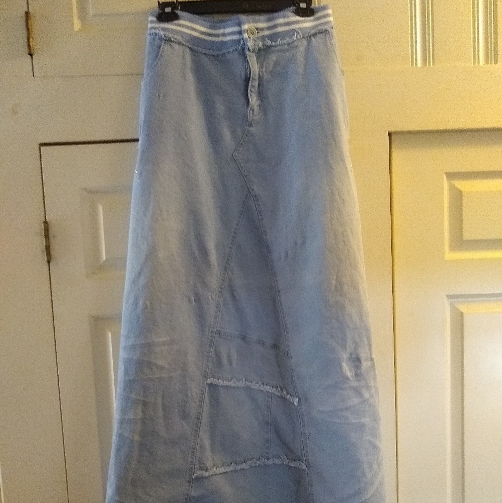 Style J DENIM A-LINE Maxi Skirt 40" x 42" Plus 20